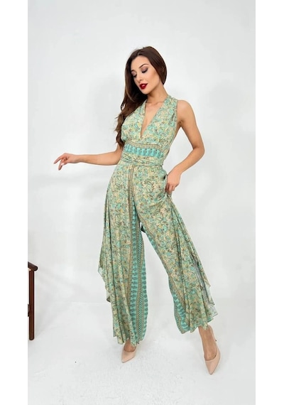 Boho Bağlama Tasarım Viskon Geniş Yanlar Kısa İspanyol Paça Yazlık Tatil Sahil Uzun Bohem Tulum Mint Mint Boho Bağlama Tasarım Viskon Geniş Yanlar Kısa İspanyol Paça Yazlık Tatil Sahil Uzun Bohem Tulum Mint Mint