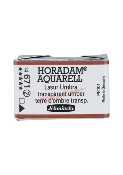 Schmincke : Horadam Aquarell Artist Sulu Boya : Tam Tablet : Seri 2 671 Transparent Umber