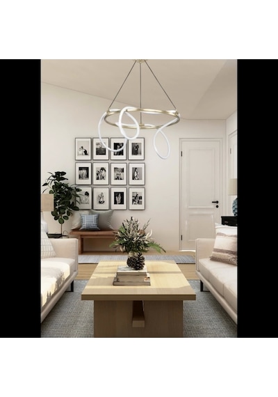 Yumuşak Boru Modern Led Avize - 50cm Çok Renkli