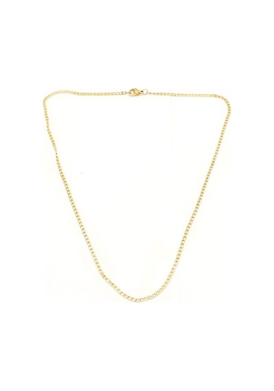 Ferizz Altın Kaplama 1 Mm Kalınlık İnce Figaro Unisex Zincir 45 Sarı