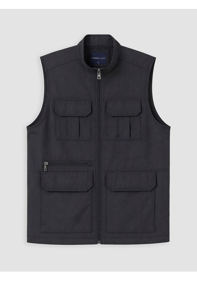 Lcwaıkıkı Classic Lacivert Regular Fit Dik Yaka Erkek Avcı Yeleği