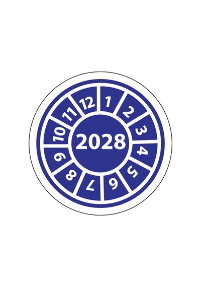Yangın Tüpü Etiketi 2028 Mavi Mavi