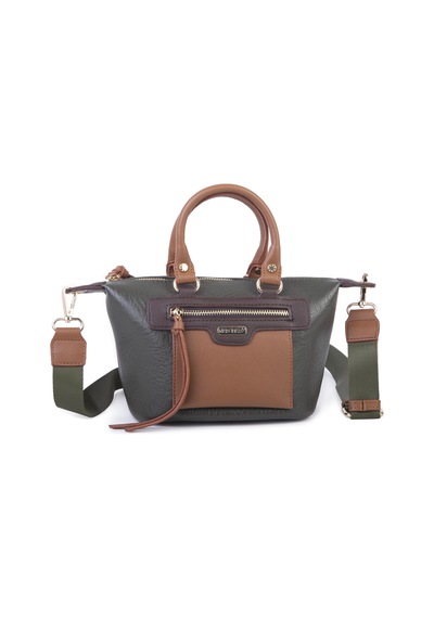 Nas Bag Kadın Mini El Ve Postacı Çantası Haki Taba Kahve Victoria