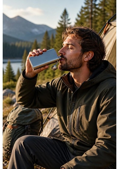 12 Oz 355 Ml Paslanmaz Çelik Cep Matarası, Su Ve Cold Brew İçin Metal Matara, Kamp Seyahat Piknik Ve Günlük Kullanım İçin Vidalı Kapaklı Taşınabilir Şişe, Gümüş