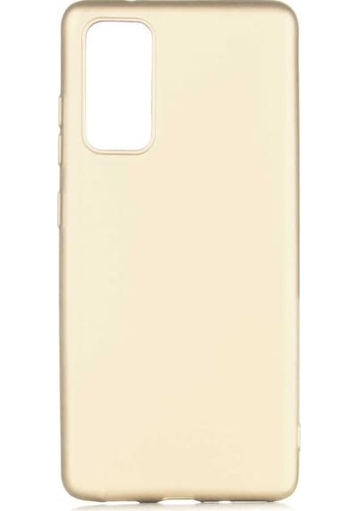 Kilifone - Samsung Uyumlu Galaxy S20 Fe - Kılıf Mat Renkli Esnek Premier Silikon Kapak - Gold