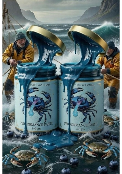 Turkuaz Crab Yengeç Karışık Atom Macun Keçiboynuzu Pekmezli Ballı Güç Ve Kuvvet 2 x 240 G