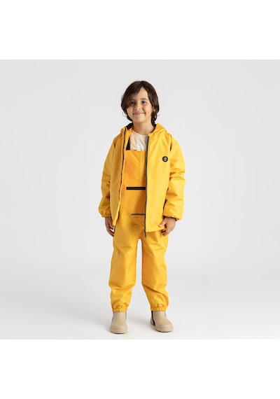 Ligenne Su Geçirmez Çocuk Yağmur Seti Polar Astarlı Yağmur Montu Ve Yağmur Tulumu Pure Mustard Sarı