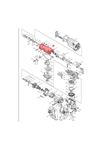 Makita JR3070CT Dişli Yuva Kap Ürün Kodu 154551-6