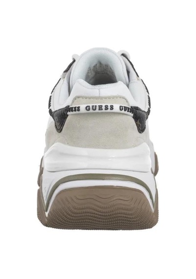Guess Mıcola-haki Çizgili Kadın Sneaker-fl7mıcfal12-2 Beyaz-haki