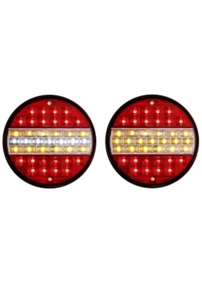 Ahmet Otomotiv Hamburger Tip Ledli Stop Lamba 12 Volt Römork Karavan 4 Modlu 2 Adet