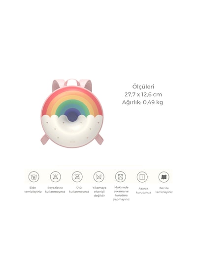 ZoyZoii Donut Serisi Sweet Rainbow Kreş ve Anaokulu Okul Çantası