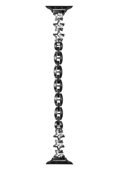 Apple Uyumlu  Watch  38mm Kordon Metal Yıldız Taşlı Kolay Kısaltılabilen Band 104