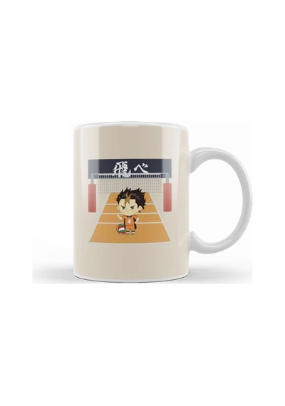 Chibi Yu X Nishinoya Haikyuu Anime Kupa Bardak Porselen Karışık