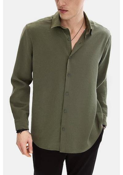 Backandbond Yeşil Normal Yaka Comfort Fit Casual Gömlek