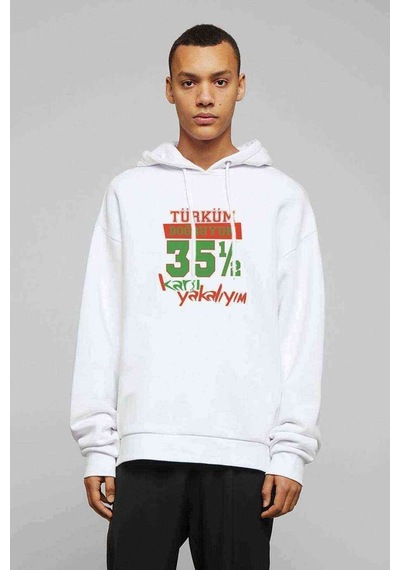 Türküm Doğruyum Karşıyakalıyım Izmir 35,5 Baskılı Erkek Sweat