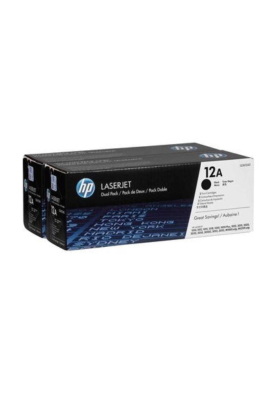 HP 12A Q2612AD İkili Paket Siyah Toner - 1010-1018-1020