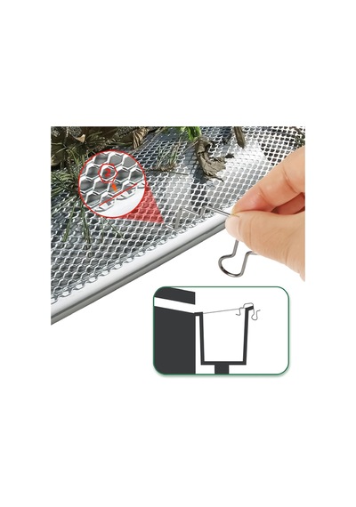 50pcs Noel Işığı Kancaları Açık Noel Işıkları İçin Paslanmaz Çelik Oluk Kancaları Çok Renkli