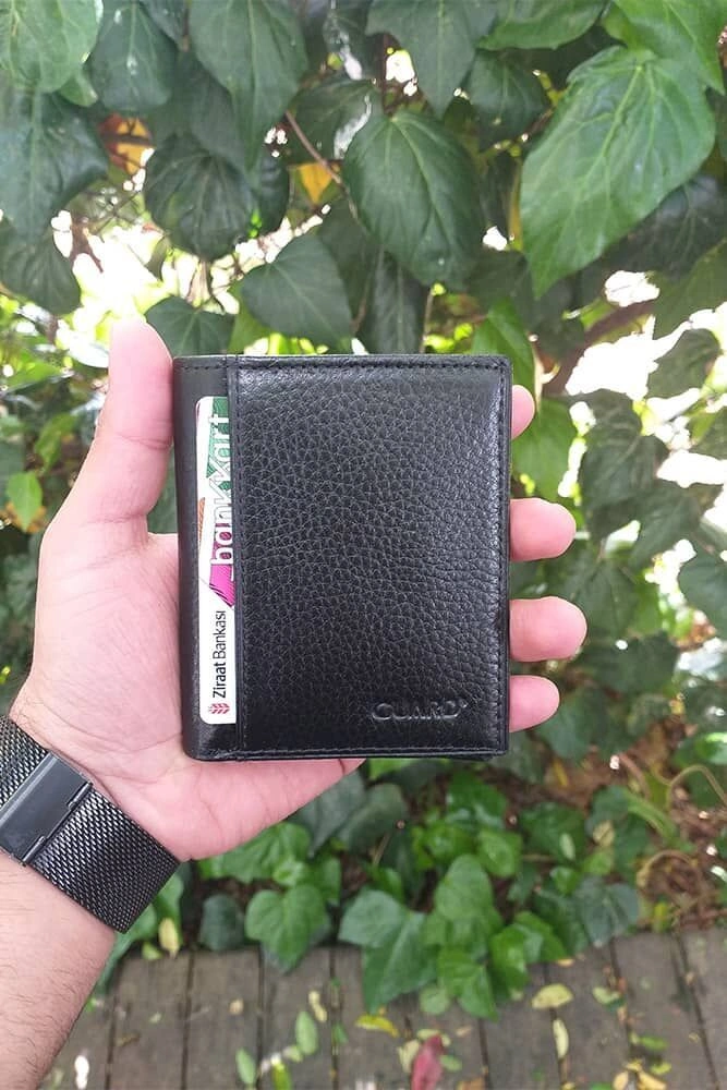 Guard Siyah Deri Erkek Cüzdan Çok Renkli