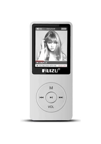 Ruizu X02 Ultra Ince Mp3 Çalar 8gb Fm Radyo Beyaz-128959