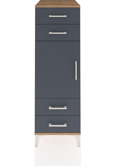 Kronos Dolap 2 Raflı 4 Çekmeceli Tek Kapaklı 44x59x134 Çam-an... Çam