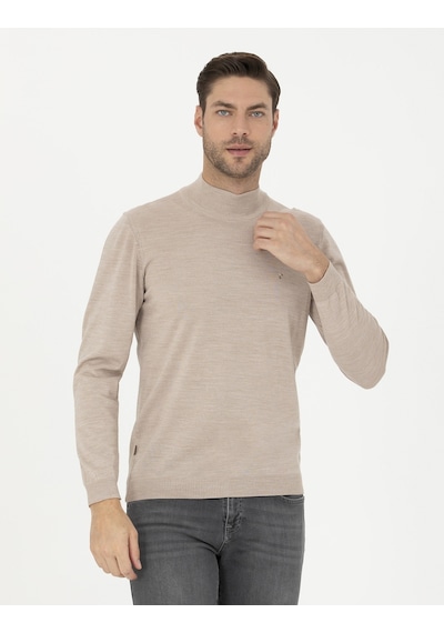 Pierre Cardin Erkek Taş Triko Kazak 50270055-vr049 Taş