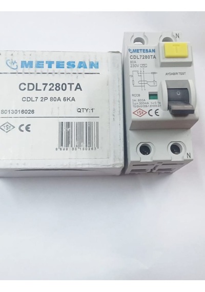 Cdl7280ta 2p 80a 6ka Metesan Kaçak Akım Rolesi