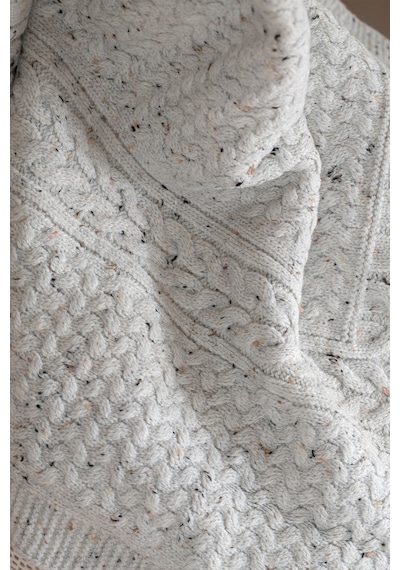Toffy Gri Kırçıllı Örgü Bebek Battaniyesi 100x100 Gri