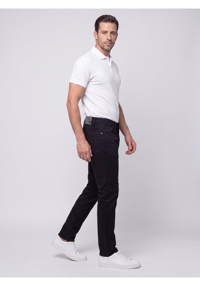 Siyah Regular Fit Erkek Chino Pantolon