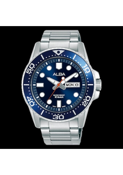Alba Av3597x1 Quartz Çelik Gri Lacivert Kadran 10 Atm 43 Mm Erkek Kol Saati