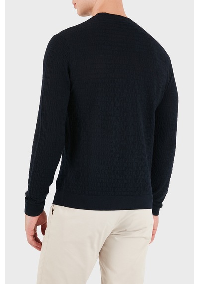 Emporio Armani Logolu % 100 Yün Bisiklet Yaka Kazak Erkek Kazak Em004378 Af24416 Ub118 Lacivert Emporio Armani Logolu % 100 Yün Bisiklet Yaka Kazak Erkek Kazak Em004378 Af24416 Ub118 Lacivert