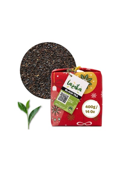 Kırmızı Yılbaşı Desenli Bez Siyah Çay 400g