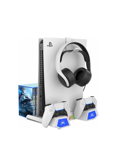 Cbtx Ps5 Slim / Ps5 Oyun Disk Kulaklık Depolama Şarj Dock