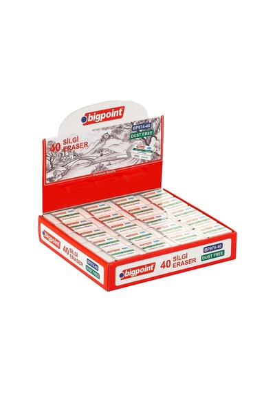 Bigpoint Dust-free Silgi Beyaz - Küçük Boy 40'lı Kutu