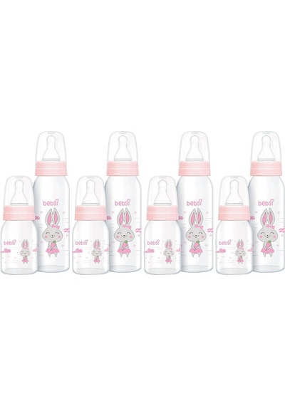 Bebsi Cam Biberon Seti Pembe 250ml+125ml 4 Lü Set