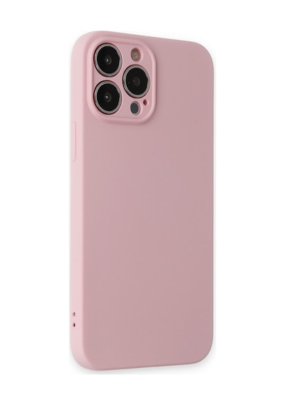 Apple Uyumlu   iPhone 13 Pro Kılıf Nano İçi Kadife Silikon - Pembe
