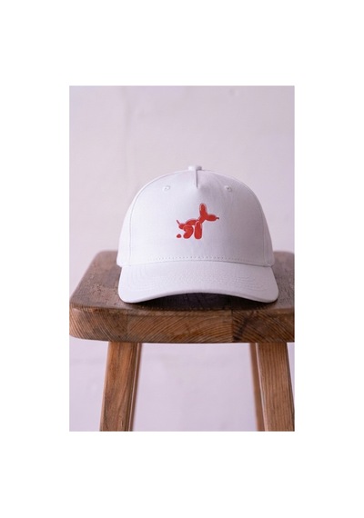 Emybox Unisex Erkek Kadın Gabardin Şapka - Baskılı Minimal Tasarım Cırtcırtlı Ayarlanabilir Şapka Kep Beyaz