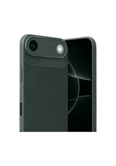 Apple Uyumlu iPhone 17 Air Uyumlu Auto Focus Karbon Kapak - Koyu Yeşil