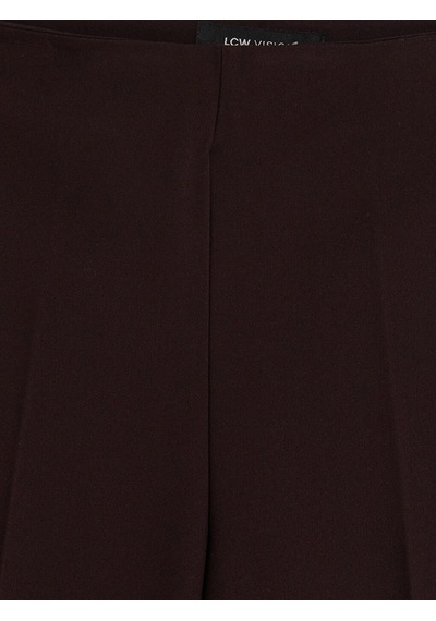 Lcw Vision Bordo Beli Fermuarlı Kadın Kumaş Pantolon