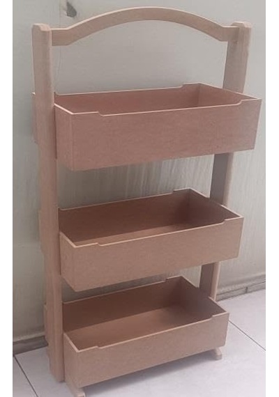 Hobi 90304 Raf Terek 3 Lü Geniş İç Hacimli Cnc Kesim Ahşap Mdf Ham El Yapım Diğer