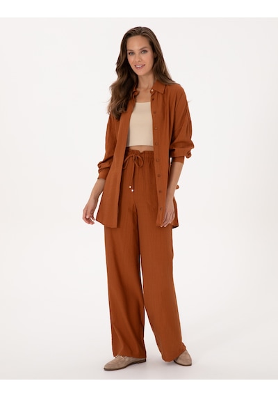 Pierre Cardin Kadın Tarçın Pantolon Kanvas-chino 50313701-vr191 Tarçın