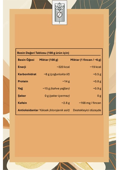 Vanilla Turkish Coffee 200g, Vanilya Aromalı Türk Kahvesi Diğer