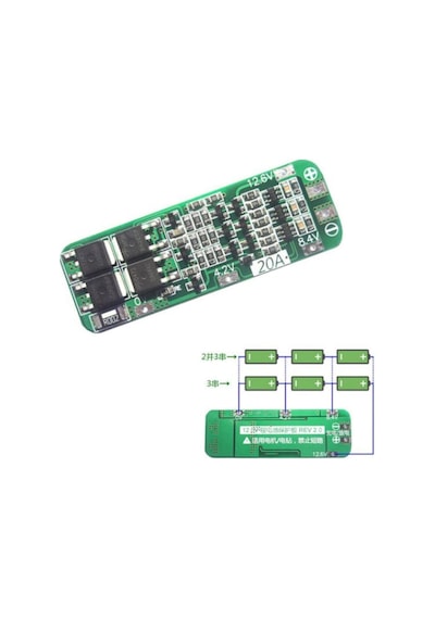 3S 20A Bms 12.6V 18650 Lityum Lipo Pil Şarj Koruma Modülü
