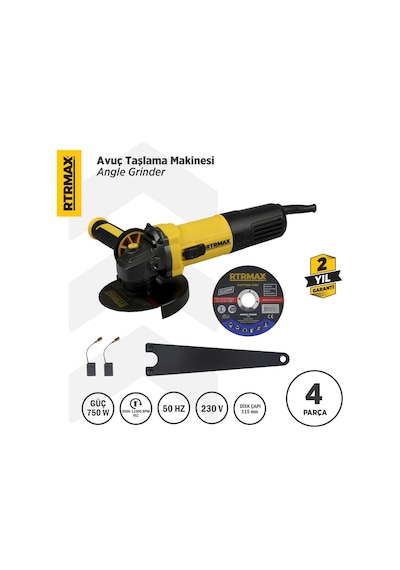 Avuç Taşlama Makinası 750 W Devir Ayarlı Kullanım