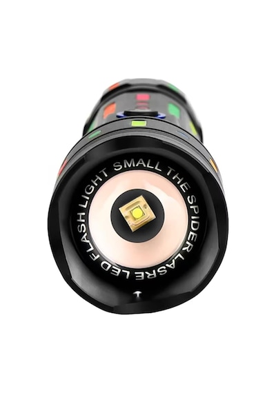 Powermaster Pm-25120 Çok Fonksiyonlu Teleskopik Zoom - 5 Modlu Şarjlı El Feneri Çok Renkli