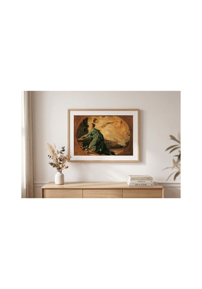 Klimt Müzik Alegorisi - Org Çalan Kadın Çerçevesiz Poster 30x42 Cm A3 Tablo Art Nouveau Duvar Dekoru