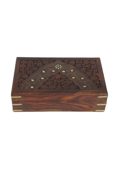 Ahşap Oymalı Kutu 25x14 Cm. K08
