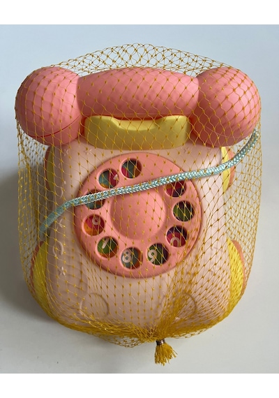 Sevimli Çevirmeli Telefon 15x15 Cm Pembe Renk