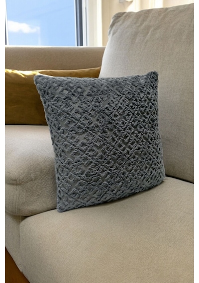 Bohem 4'lü Dekoratif Yastık Kılıfı Kırlent Kılıfı 45x45 Cm Gri Otantik Desen Gri