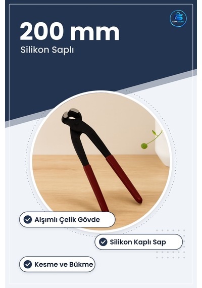 Kerpeten 200 Mm Siyah Silikon Saplı Alaşımlı Çelik Kesici Tel Ker