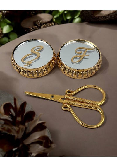 Sereno Gold Aynalı Yükselti Ve Söz Makası Seti Bronz Bronz